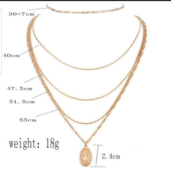 *Morgan* Layered Medallion Necklace - Picture 3 of 6